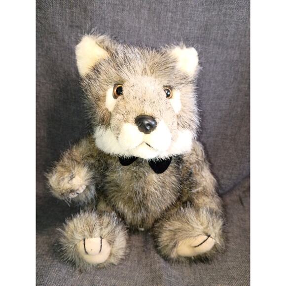 Wolf Plush with Bowtie by Steven Smith - Picture 2 of 7